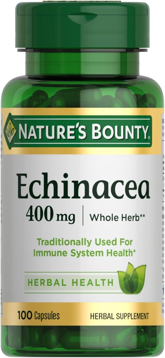 Nature's Bounty Echinacea 400mg, 100 Capsules