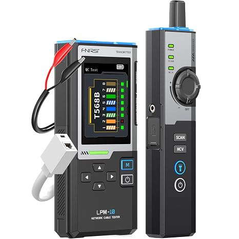 FNIRSI LPM-10A Network Cable Tester Kit, for CAT5 CAT5e CAT6 RJ11 RJ45