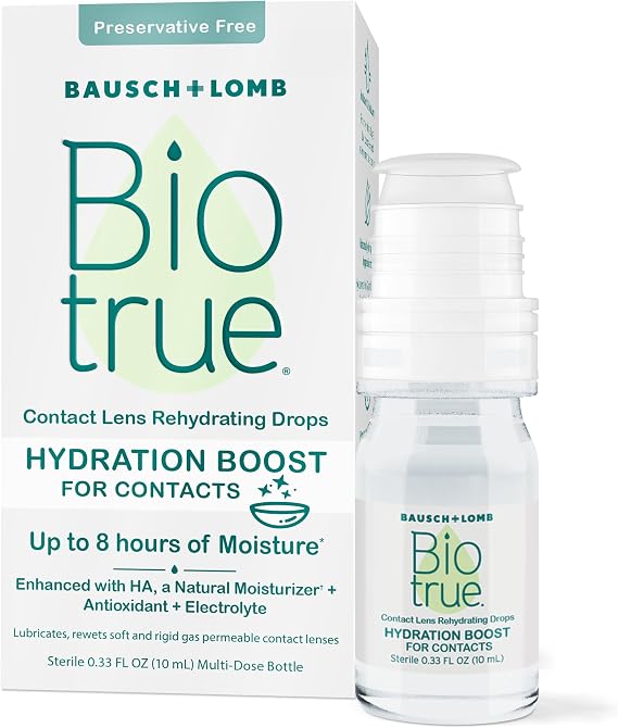 Biotrue Hydration Boost for Contacts, Lubricant Eye Drops, 0.33 Fl Oz
