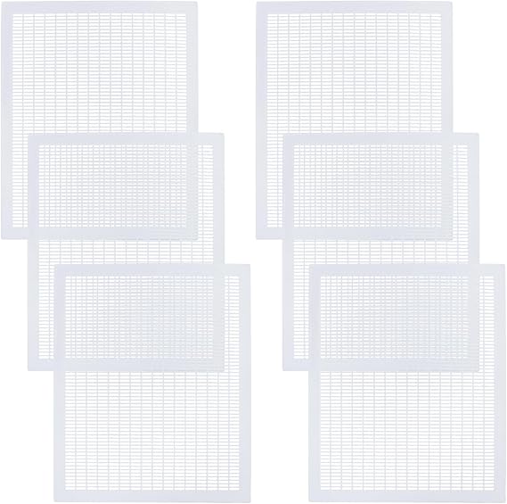 6 Pcs 10 Frame Plastic Queen Excluders, Queen Bee Excluder for Beehive Separating Queen Bees from Honey Beekeeping Tools Supplies, White