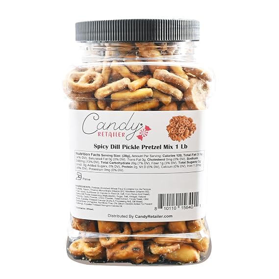 Candy Retailer Spicy Dill Pickle Pretzel Mix 1 Lb