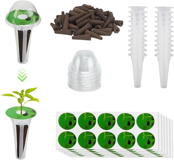SUNCOZE 160pcs Hydroponic Pods, Accessories Compatible Hydroponics Systems