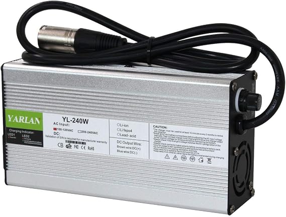 58.8V Ebike Charger - 51.8V/50V/52V Li-ion Battery Charger for E-Bike, Boat, Motorcycle with (58.8V 4A XLR)