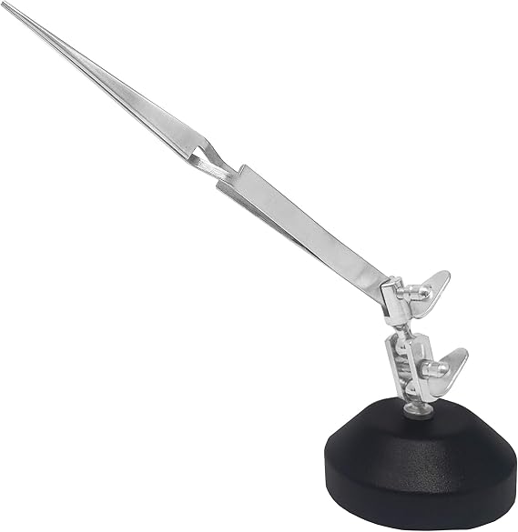 Third Hand With Tweezer Soldering Tool (Round Base)