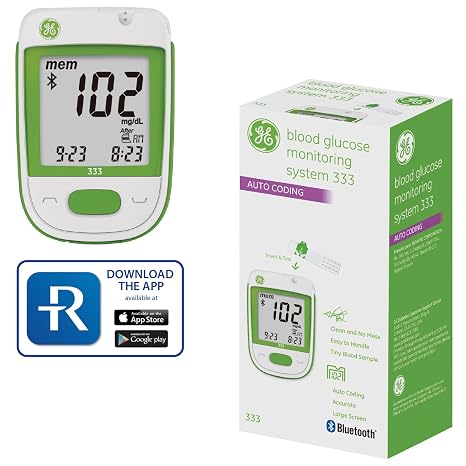 GE333 Bluetooth Blood Glucose Monitor System