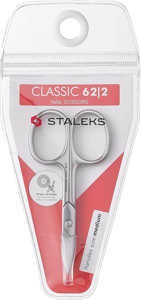 STALEKS Classic 62 Nail Scissors Curved Blades for Manicure and Toenail