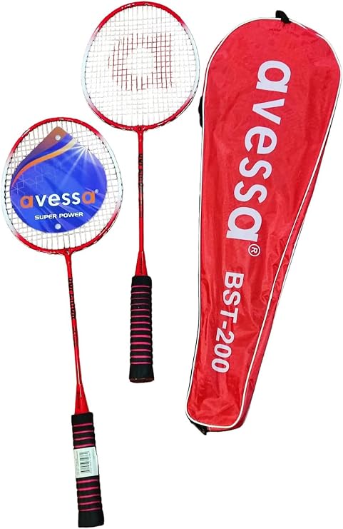 Avessa Badminton Racket Set Red
