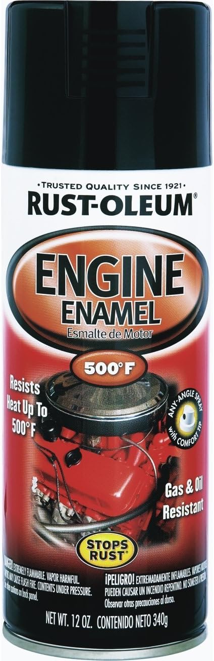 12 Oz Semi Gloss Black Engine Enamel Spray Paint 248936 [Set of 6]