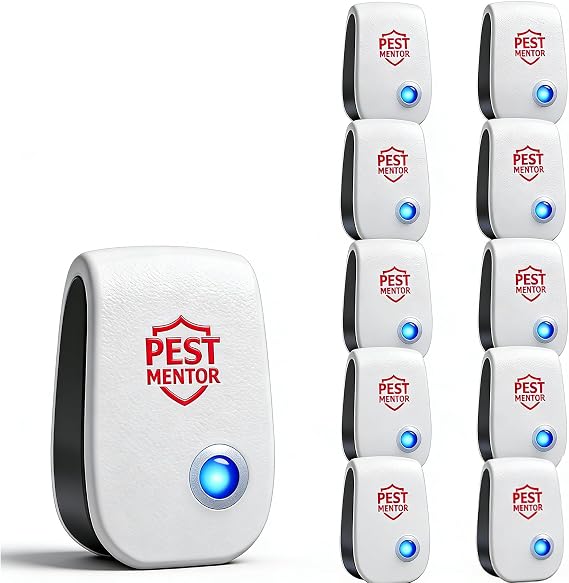 Ultrasonic Pest Control Repeller, Electronic Pest Repellent Mouse Repellent, Indoor Pest Control for Roach Rodent Mouse Bugs Mosquito Mice Spider Ant Fleas Insects Cockroach 10 Packs