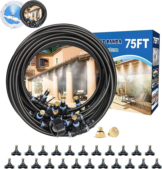Misters for Outside Patio,Outdoor Water Misting Cooling System,75FT|23M.