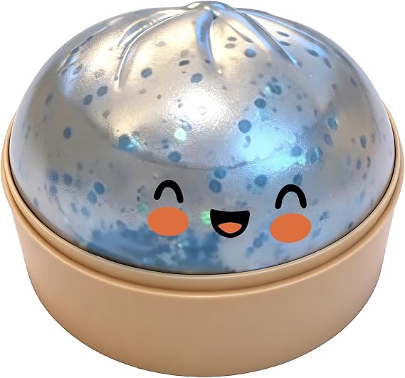 Squishy Dumpling Glitter Cute Dumpling Glitter Squishy with Steamer