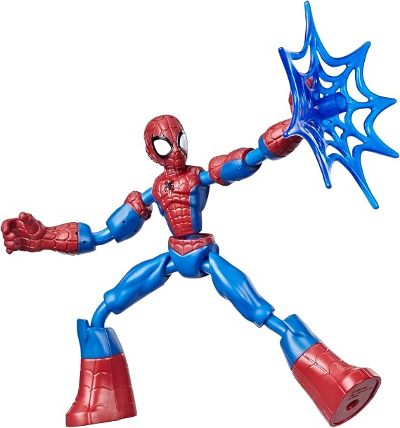 MARVEL Marvel Spider-Man Bend and Flex Series 6-Inch Figurine Spider-Man E7686 Authentic with Web Accessories
