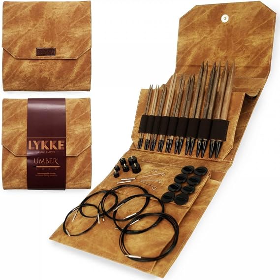 Lykke Long Tip Interchangeable Knitting Needle Set (Umber)