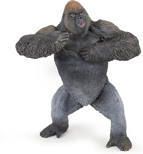Papo - Realistic Mountain Gorilla Figure - Ages 3+ Wild Life Collection - Educational Play Wild Primates - Gift Idea Toy for Girls and Boys