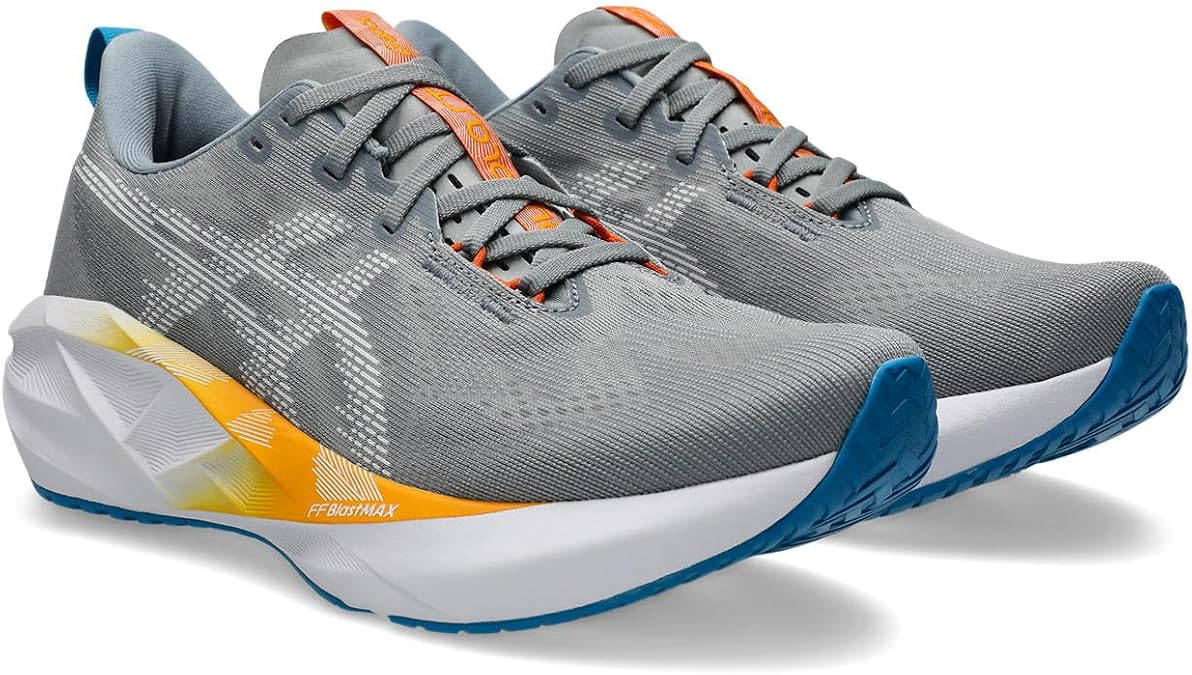 ASICS Mens Novablast 5 Sneaker, Gravel White, 9 UK