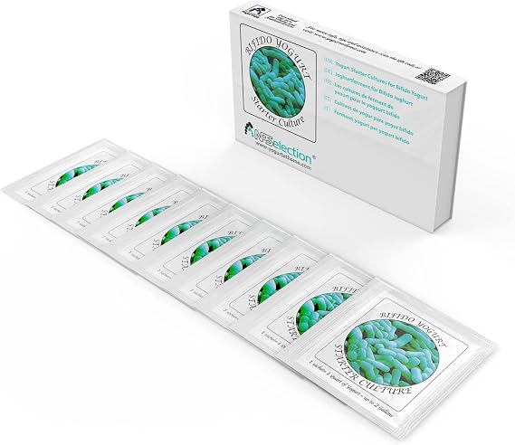 Yogurt Starter Cultures - Freeze-Dried Culture Sachets for Bifido Yogurt (Pack of 10 sachets)