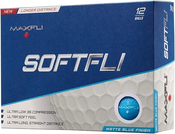 Blue - Maxfli SoftFli Low Compression Matte Finish Golf Balls