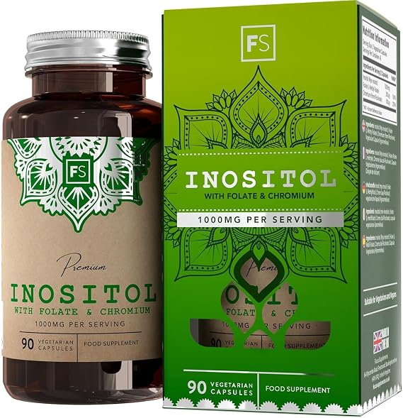 FS Inositol, Myo Inositol Folate & Chromium, 90 Capsules, 1000mg