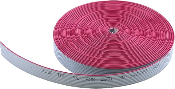 Antrader IDC Flat Ribbon Cable,10 Wire (32ft) for 2.54mm Connectors, Grey