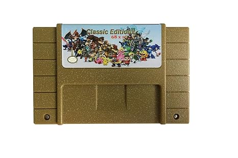 Ultimate Retro Classic Gaming Collection: 68-in-1 Multi-Game Cartridge for SNES - Classic 16-Bit Games Gold
