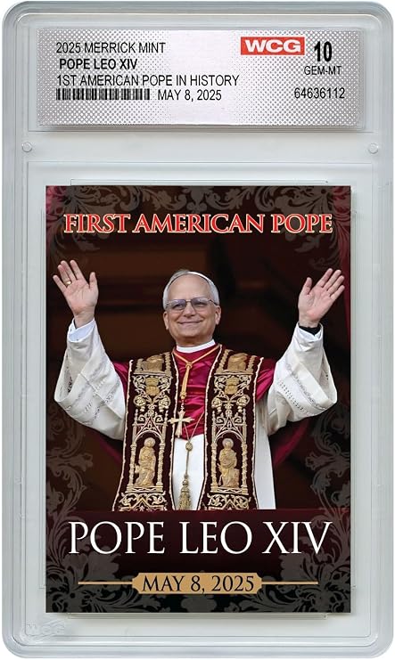 2025 Pope Leo XIV Official Trading Card 1st American Pope Ever Historic - Certified Gem Mint 10