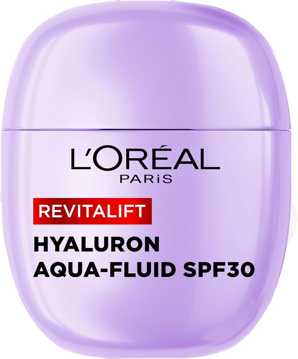 L'Oréal Paris Revitalift Filler NEW Hyaluronic Plumping Aqua- Fluid SPF 30 Macro + Micro Hyaluronic Acids, 24 Hours of Hydration, Niacinamide and UV filtering Technology, 40ml