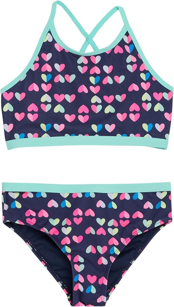 Lands' End Girls' Swim UPF 50+ Adjustable Strap Bikini Set