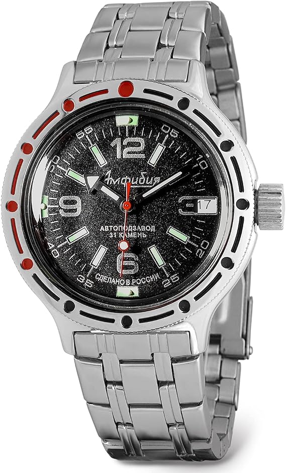 VOSTOK | Classic Amphibian Automatic Self-Winding Russian Diver Wrist Watch | WR 200 m |Fashion | Business | Casual Men's Watches | Model 420640