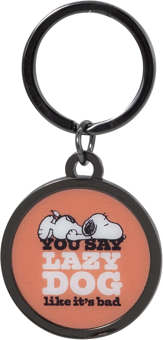 Plasticolor 004631R01 Peanuts Snoopy Lazy Dog Domed Key Chain