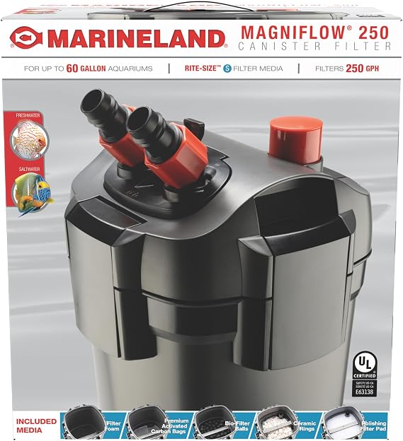 Marineland Magniflow 250 GPH Canister Aquarium Filter