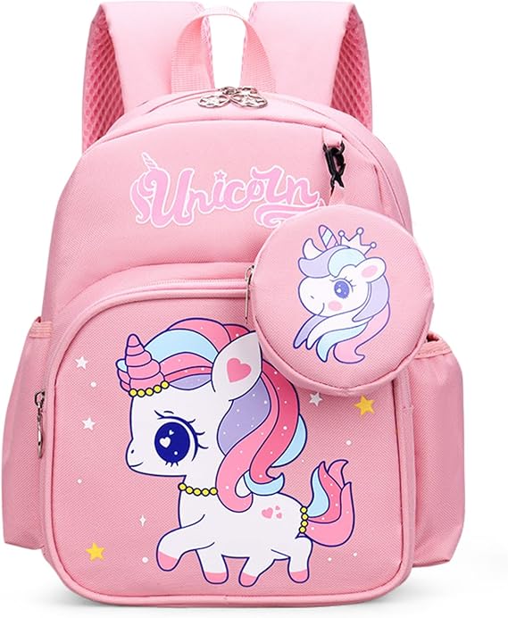 Aucuu Toddler Backpack, Unicorn Backpack, Nursery Bag, Kindergarten Cool Cute Cartoon Schoolbag For Girls Kids, Toddler School Bag, Unicorn Bookbag, Small Mini Children's Bags For Girls Boys