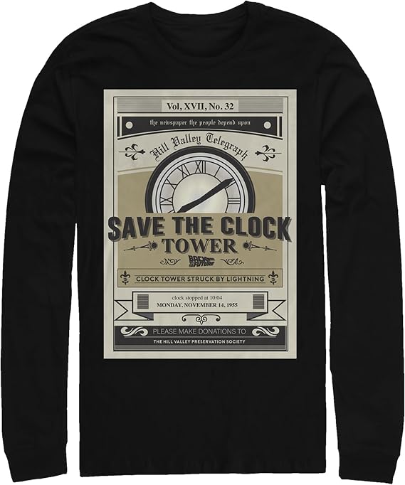 Back To The Future Mens Clock Tower Flyer