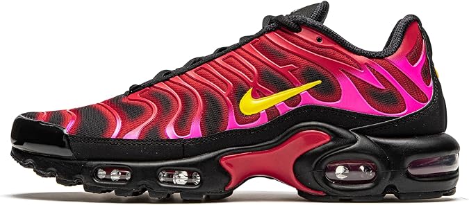 Nike Men's Air Max Plus TN DA1472 600 Supreme - Black/Red - Size 9, Black, Red, Black, Red