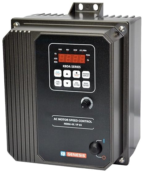 KB Electronics, 9545, KBDA-29 (Gray), 2;3HP, 1;3-Phase, 200-240V (Input), Nema 4X Enclosure, Variable Frequency Drives