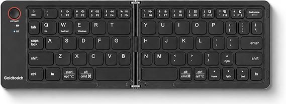Goldtouch Peapod Mini Bluetooth Keyboard, Foldable Keyboard