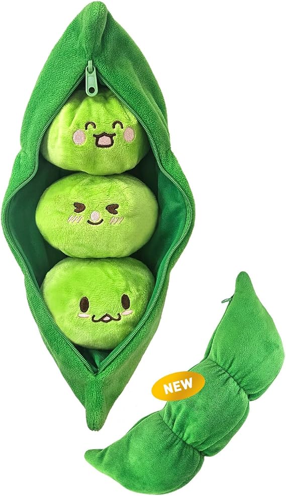 Peas in a Pod Plush Microwave Heating Pad,Heat Pack &Stuffed Animal