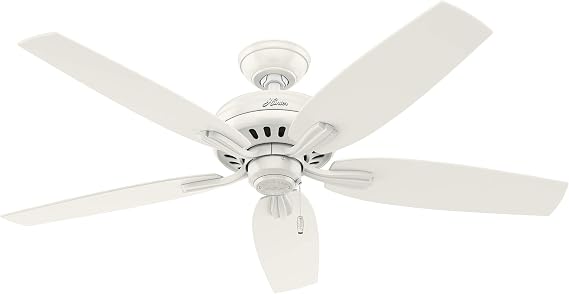 Hunter Newsome, Indoor, Ceiling Fan, No Light, Quiet, 52 inch, Fresh White