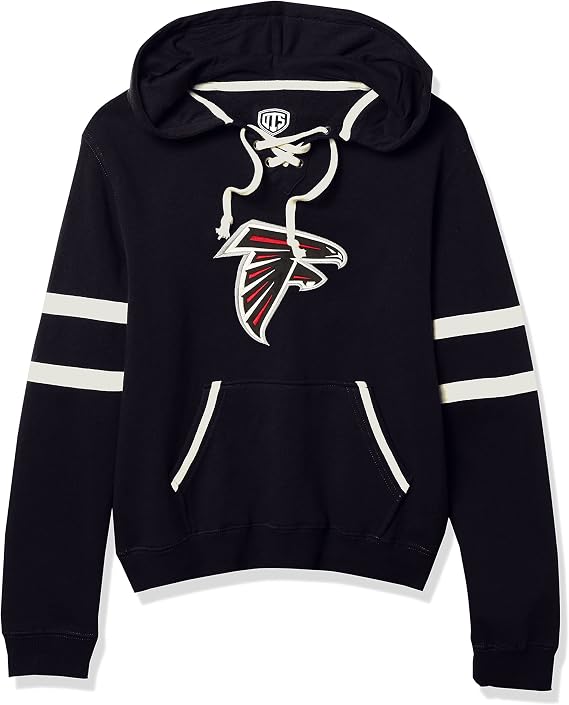 OTS NFL womens Grant Lace Up Pullover Hoodie