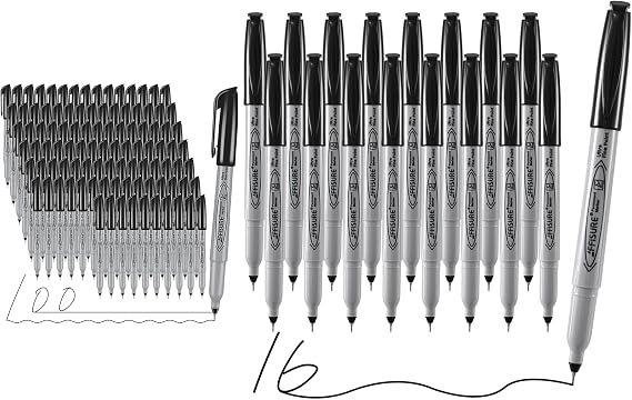 Permanent Markers, Ultra Fine Point, Black