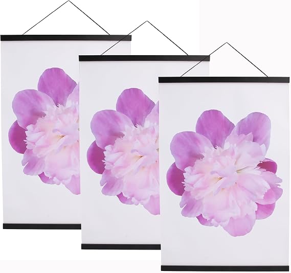 3 Pack Magnetic Poster Hanger Frame,16x24 16x20 Picture Frame Hanger,Black
