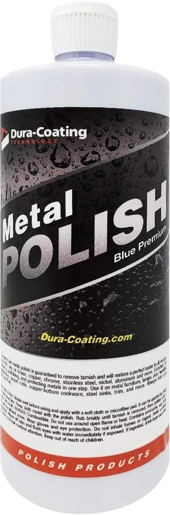 DURA-COATING TECHNOLOGY Blue Premium Metal Polish and Cleaner Liquid for All Metal, Brass, Gold, Copper, Fiberglass, Aluminum, Jewelry, Sterling Silver (1 Gallon Bottle)