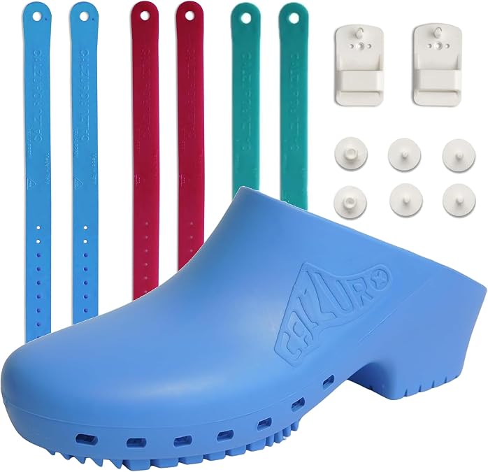 CALZURO Nursing Clogs, Autoclavable Work Shoes with Straps