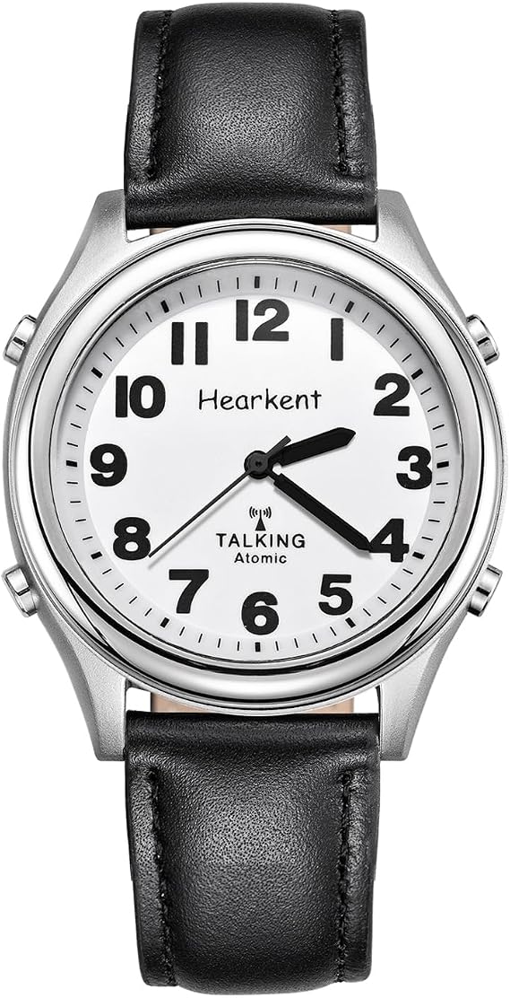 Hearkent Radio Controlled Talking Watch British English Speaking for Blind