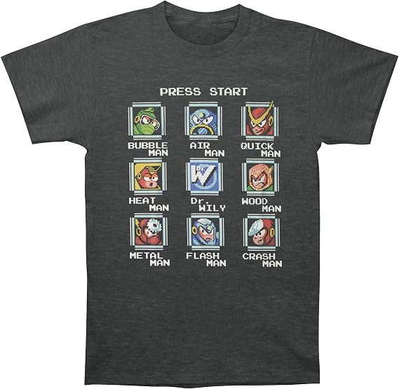 Men's Mega Man Stage Select T-Shirt Medium Heather