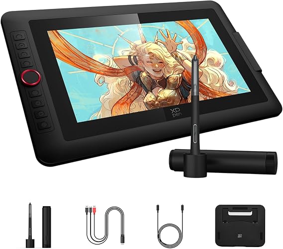XPPen Artist 13.3 Pro V2 Drawing Tablet with Screen, 16K, Red Dial, 8 Keys