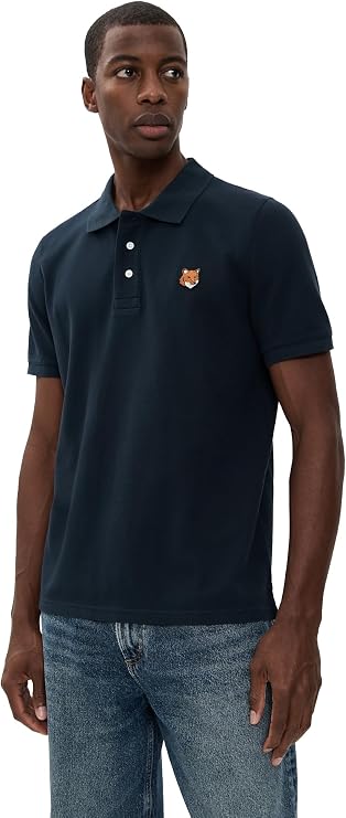 Maison Kitsune Men's Fox Head Patch Regular Polo