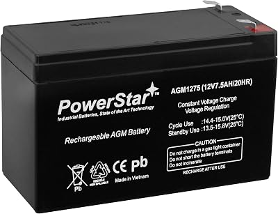 PowerStar 12V 7AH 7.5ah 8ah 12 Volt SLA Sealed Lead Acid Fish Finder Battery
