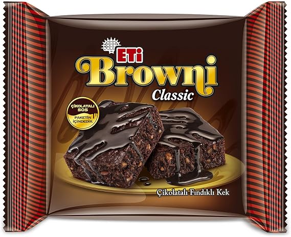 Eti Brownie Chocolate Hazelnut Cake 200 g x 14 Pieces