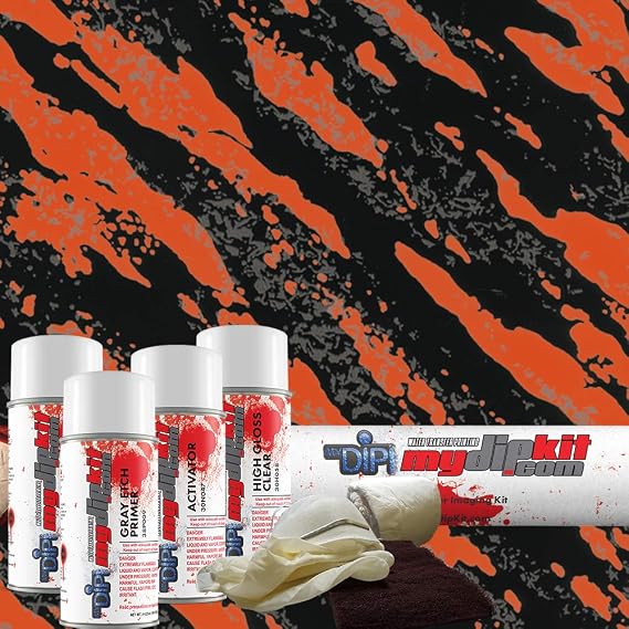 MyDipKit Bright Orange Marble Splash Hydrographics Kit MS-006 - My Dip Kit