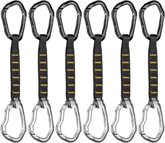 GRIVEL Sport Stealth Quickdraw Sport Climbing Quickdraw with Stealth Straight-Gate and Bent-Gate Carabiners